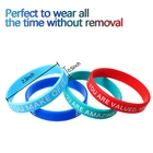 Custom Inspirational Silicone Wristbands With Good Silicone Rubber Material And Acceptable OEM/ODM Services