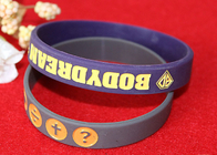 Promotional 202mm Colored Rubber Wristbands , Personalized Rubber Bracelets Wearable