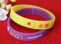Promotional 202mm Colored Rubber Wristbands , Personalized Rubber Bracelets Wearable