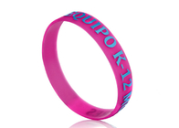 Advertising Support Embossed And Imprinted Custom Silicone Rubber Wristbands