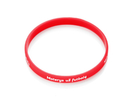 5mm / 6mm Funderaising Engraved And Color Filled Custom Silicone Rubber Wristbands