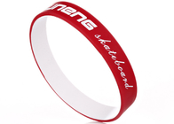 Duel Double Layers Debossed And Ink Filled Custom Silicone Rubber Wristbands