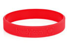 School Party Logo Embossed Low Relief Custom Silicone Rubber Wristbands