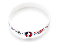 Solid White Color CMYK Imprinted Promotional Custom Silicone Rubber Wristbands