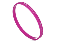 Promotional 5mm Thin Tiny Color Filled Custom Silicone Rubber Wristbands