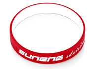 Dual Layers Color Coated Debossed Fill In Custom Silicone Rubber Wristbands