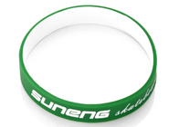 Advertising Two Layers Engraved Color Filled Custom Silicone Rubber Wristbands