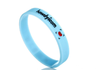 2.5mm Thickness Color Filled Promotional Custom Silicone Rubber Wristbands