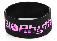 Promotional Deboss Fill Custom Silicone Rubber Wristbands 1 Inch Width