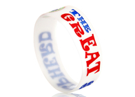 Event Giveaways Logo Deboss Fill Custom Silicone Rubber Wristbands 25mm Width