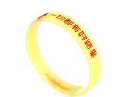 Embossed And Silk Screen Printed Spiritual Custom Silicone Rubber Wristbands