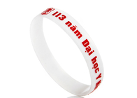 White Basketball Sport Fan Supports 3D Printed Custom Silicone Rubber Wristbands