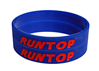 3D Logo Imprinted Solid Color Silicone Rubber Bracelet Bands For Promotional Gifts