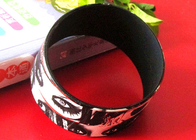 CMYK Printing Logos Adult Size White Silicone Rubber Wristbands Bracelets