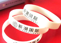 Exercise / Party Custom Silicone Rubber Wristbands Multi Colors Segmented