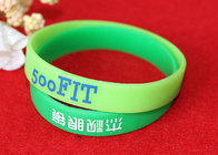 Soft Feeling Printed Silicone Wristbands , Promotional Rubber Wristbands SGS Compliant