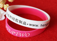 Friendship Engraved Custom Silicone Rubber Wristbands Tear Resistance