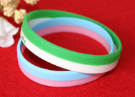 12mm Width Custom Silicone Rubber Wristbands Short Production Time OEM Design
