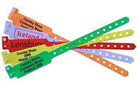 PMS Color Plastic ID Bands , Custom Event Wristbands For Admission Tickets