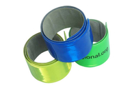 Non Toxic PVC Reflective Slap Bracelets Comfortable Fit With Free Carrying Pouch