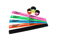 Non Toxic PVC Reflective Slap Bracelets Comfortable Fit With Free Carrying Pouch