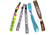 Soft Custom Cloth Bracelets , Personalized Cloth Wristbands With Plastic Clip