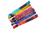 Colorful Cloth Event Wristbands , Personalised Fabric Wristbands Light Weight