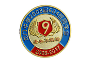 Circular Antique Gold Custom Metal Pin Badges Injected Logos Designed