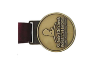 European Style Football Medals With Ribbon Zinc Alloy / Brass Hard Materials