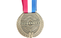 Antique Bronze Metal Award Medals Decorative Rim Design With Resin Covering