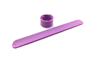 PMS Color Custom Printed Slap Bracelets , Rubber Slap Wrist Bracelet Flexible