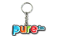 Injected Logo Soft PVC Keyrings , Custom Made Rubber Keychains Water Resistant