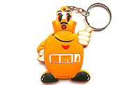 Personalized PVC Rubber Keychain Cartoon Character Design Die Casting Process