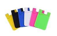 Promotional Silicone Credit Card Holder Self Adhesive Type No Harm To Human