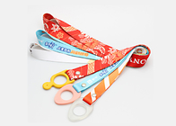 Neck Key ID Card Custom Cotton Lanyards Free Artwork With Plastic Buckle
