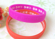 Adult Logo Depressed And Dyed Custmozied Promotional Silicone Rubber Wristbands