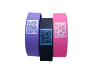 printed readable QR code customized logo silicone rubber wristbands CE certificates