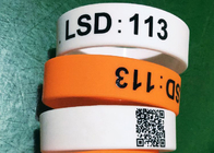 printed readable QR code customized logo silicone rubber wristbands CE certificates