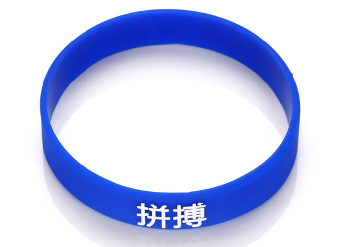 Logo 3D Imprinted Promotional Creatives Custom Silicone Rubber Wristbands