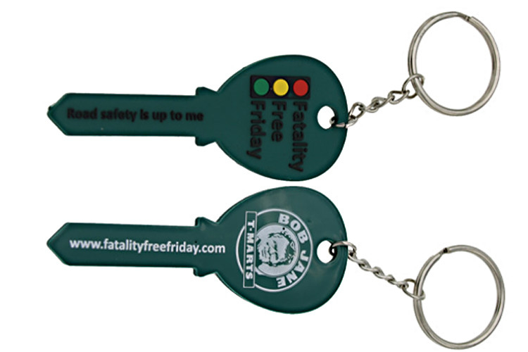 Custom Advertising Promotional Logo Injected Imprinted PVC Rubber Keychain