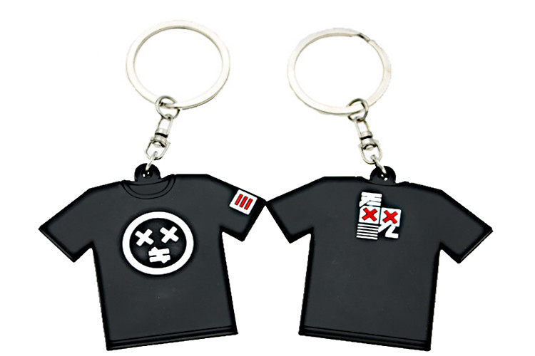 Custom Made Clothed Keychain Soft 3D Rubber PVC Key Chain PVC Rubber Keychain