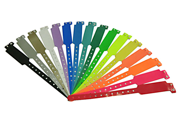 PMS Color Plastic ID Bands , Custom Event Wristbands For Admission Tickets