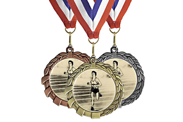 Customized Gifts Miraculous Metal Gold Award Marathon Sports Medal With Ribbon Metal Award Medals