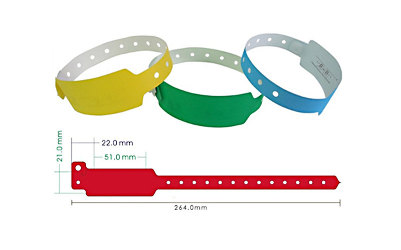 F Shaped Plastic Id Wristbands , Personalized Plastic Bracelets Screen Printing