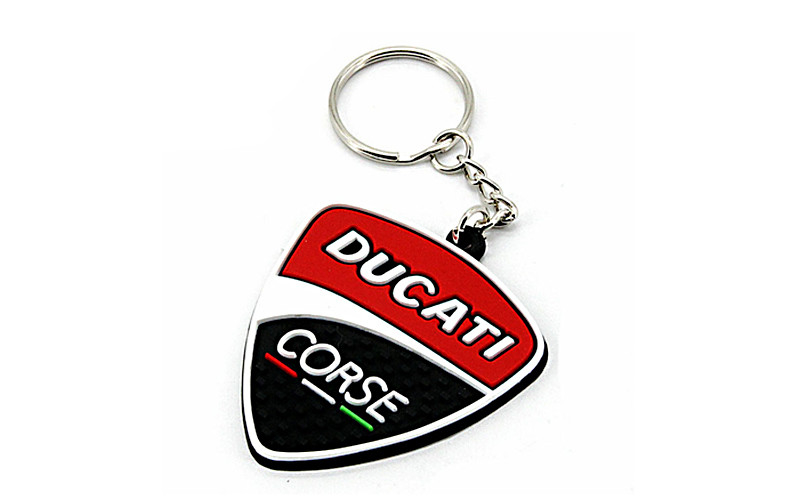 Advertising Silicone Rubber Keychain , Custom Rubber Key Tags Light Weight