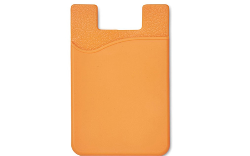 OEM / ODM Label Silicone Credit Card Holder Yellow Color Printed Smart Wallet