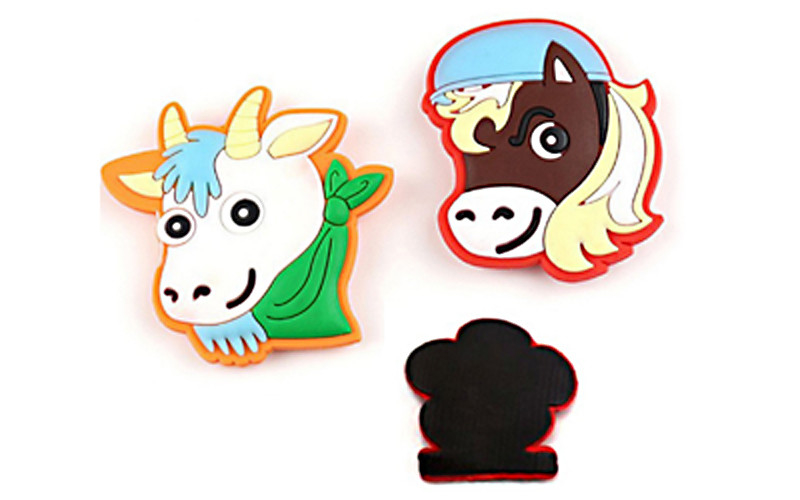Promotional Gift Soft Fridge Magnets Cartoon Animal Shape Easy Carrying